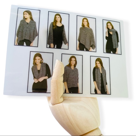 KNIT SHAWL | CAPE | SHRUG | PONCHO ... Wear 7 Ways - Picture 9 of 9